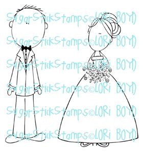 Sugar Stick - Bride and Groom