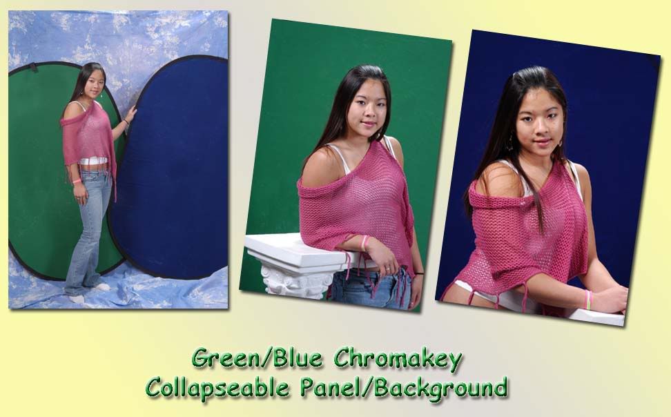 Collapsible Chromakey Blue/Green Twist Background Collapsible Chromakey Blue/Green Twist Background