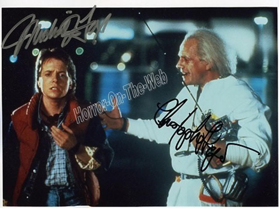 Back To The Future Michael J Fox Christopher Lloyd Auto Photo
