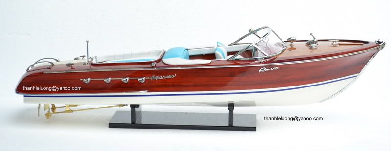 RV11 Wood Wooden Speed Boat Ship Model FOR Display 66cm 26" Home Decor ...