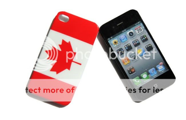 Canada National Flag Case Back Hard Case Cover for Apple iPhone 4G 