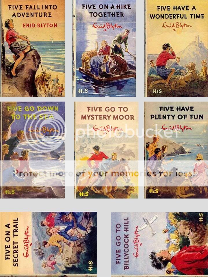13 DIFFERENT IMAGES OF THE FAMOUS FIVE BOOK COVERS IMAGES ON MAGNETS